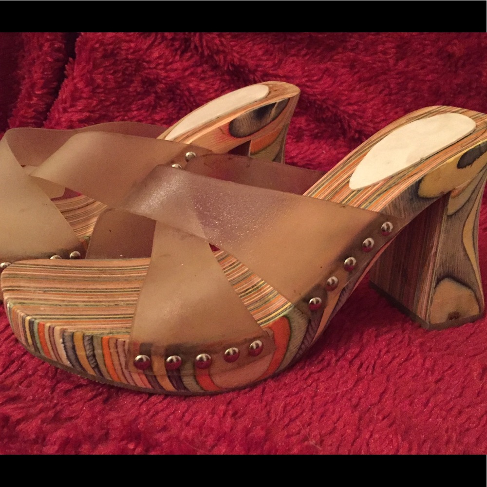 Psychedelic Platform Sandals